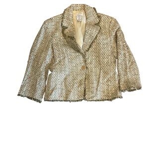 Cream Blazer Classic Tailored Jacket